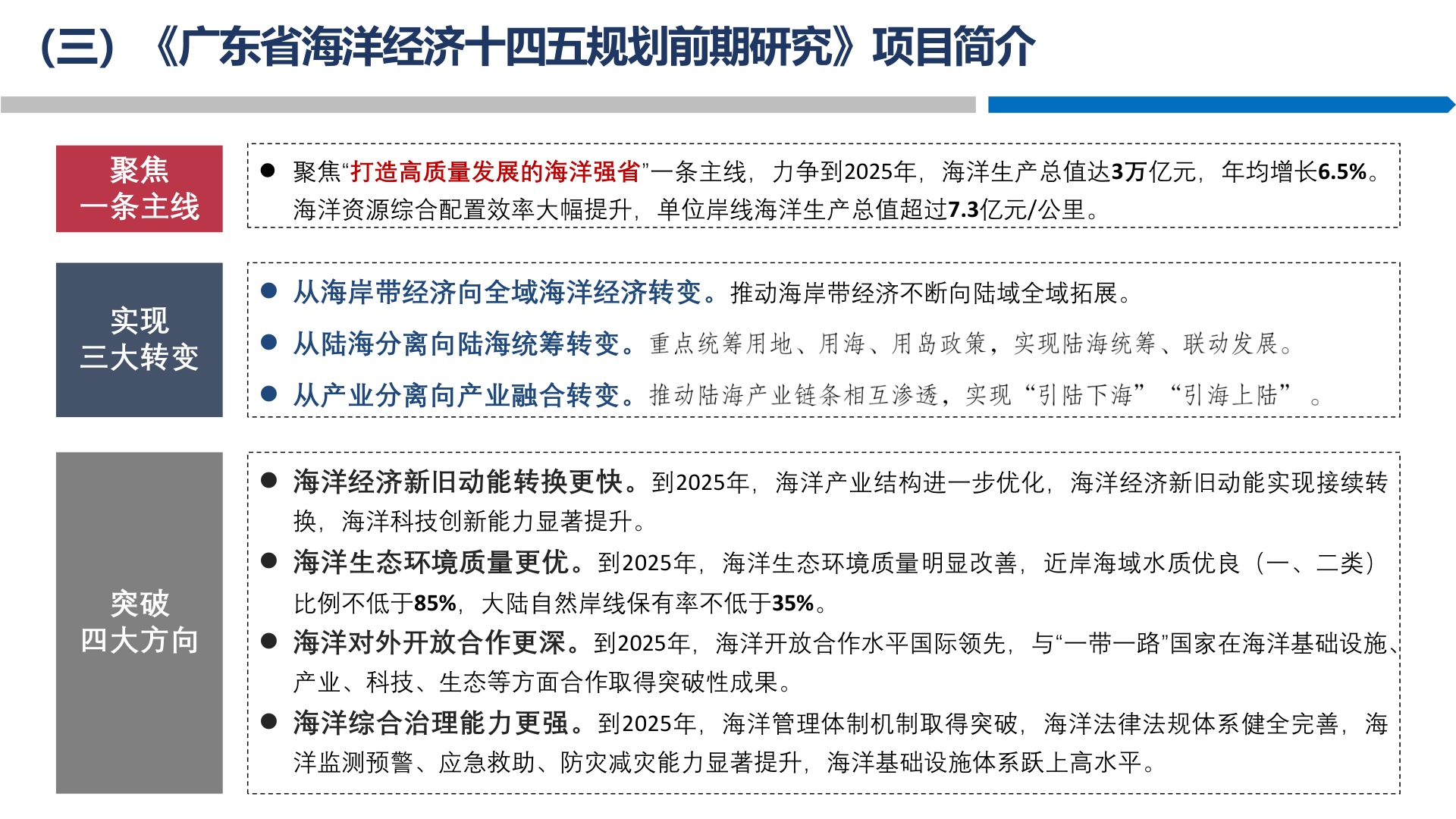 广东省海洋经济十四五规划前期研究